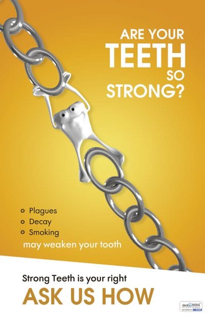 Strong healthy teeth dental awareness poster