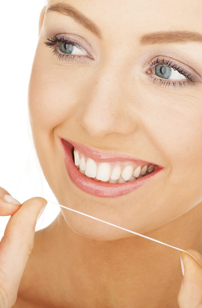 Beautiful healthy smile dental clinic poster