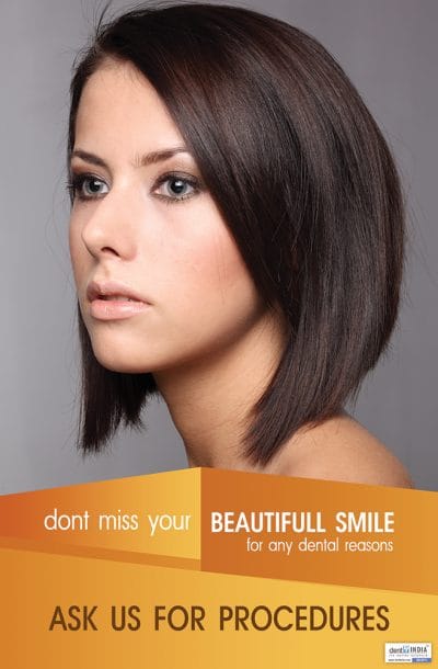 Beautiful smile dental clinic poster