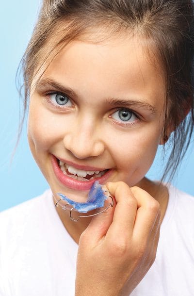 Child brushing teeth oral hygiene educational poster