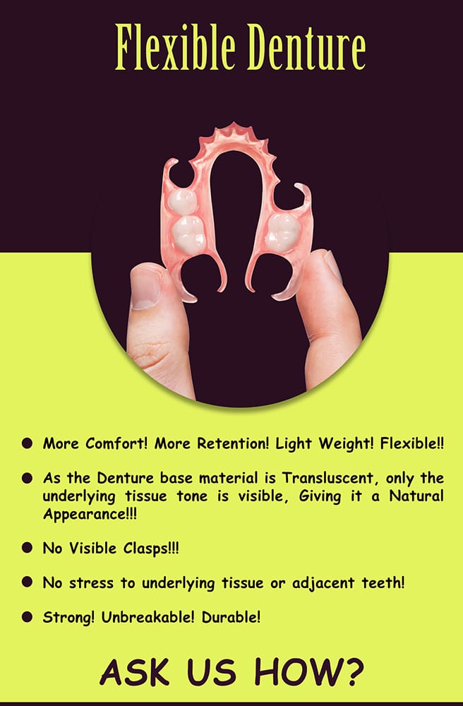 Flexible dentures educational dental poster