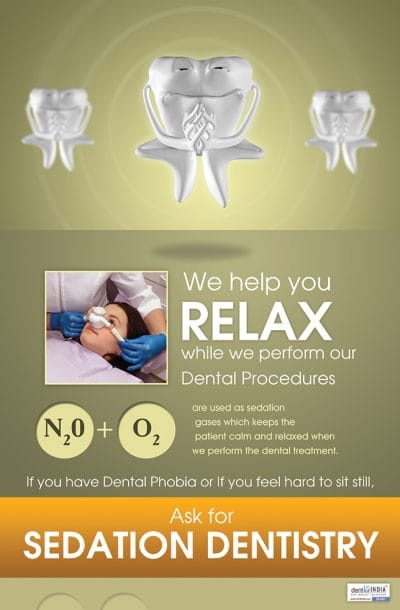 Sedation dentistry educational poster for anxious patients