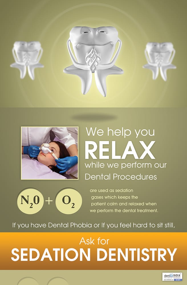 Sedation dentistry educational poster for anxious patients