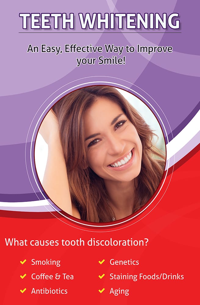 Professional teeth whitening dental poster